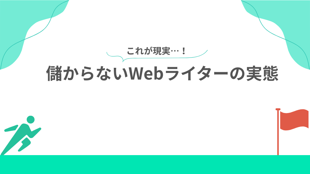 【これが現実】儲からないWebライターの実態の見出し用画像