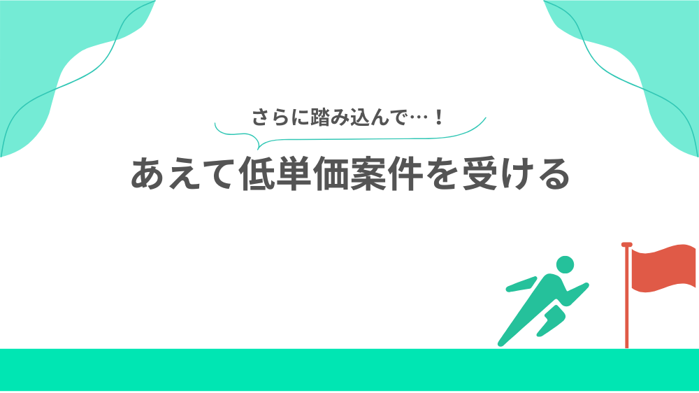 【さらに踏み込んだ戦略】あえて低単価案件を受けるの見出し用画像